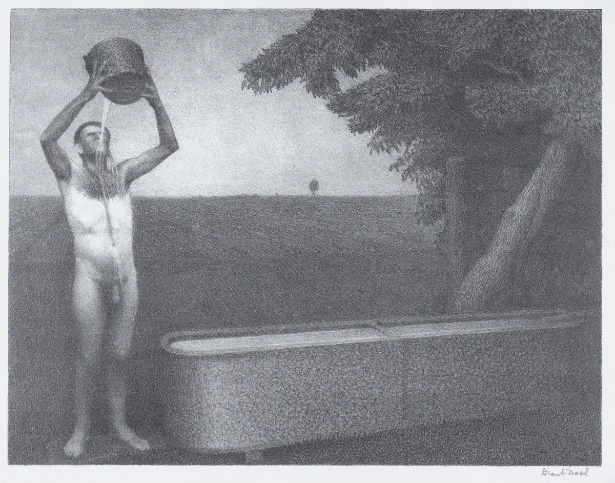 Sultry Night, 1939 av Grant Wood