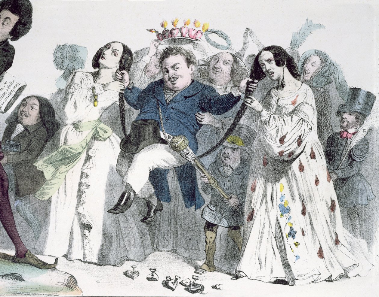 Karikatur av Honore de Balzac (1799–1850) av Granville