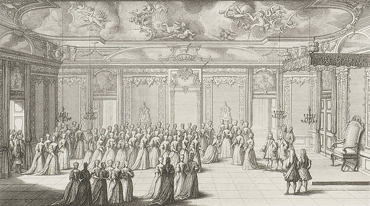 Publikkammeret under mottakelsen av bruden på Dresden Palace 2. september 1719 av Gérard II Scotin