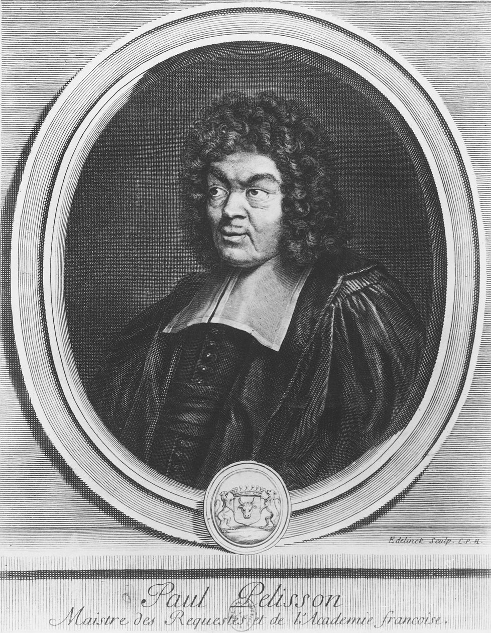 Portrett av Paul Pellisson av Gérard Edelinck