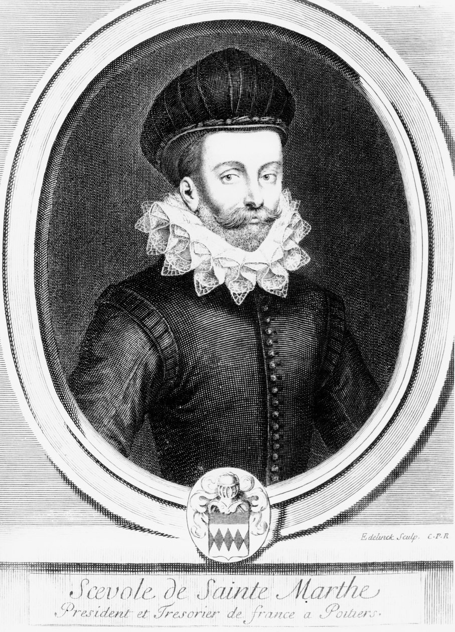 Portrett av Scévole de Sainte-Marthe av Gérard Edelinck
