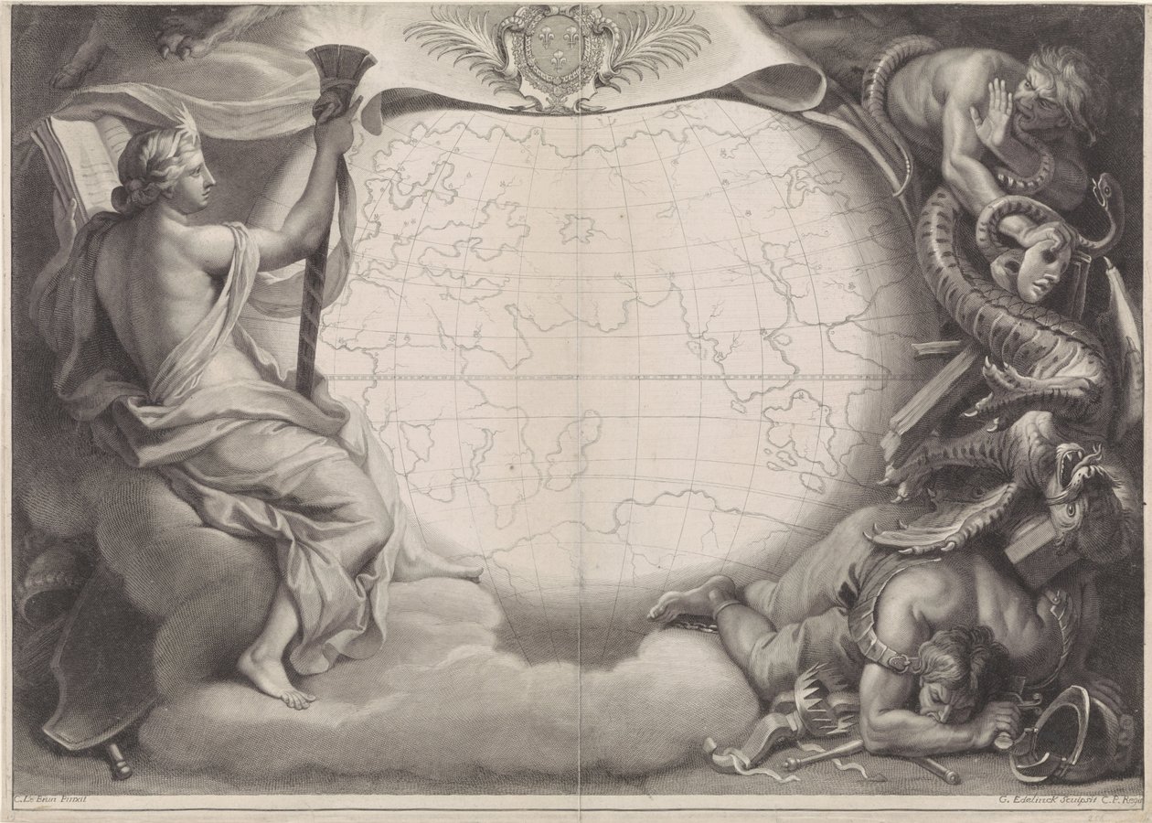 Allegorisk portrett av Louis XIV, konge av Frankrike av Gérard Edelinck