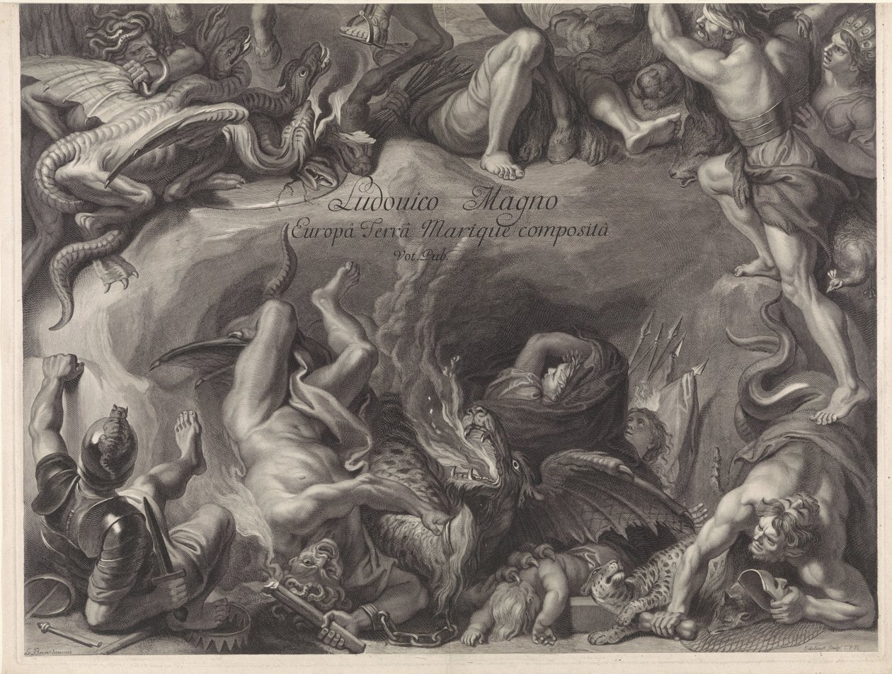 Allegorisk rytterportrett av Louis XIV, konge av Frankrike av Gérard Edelinck