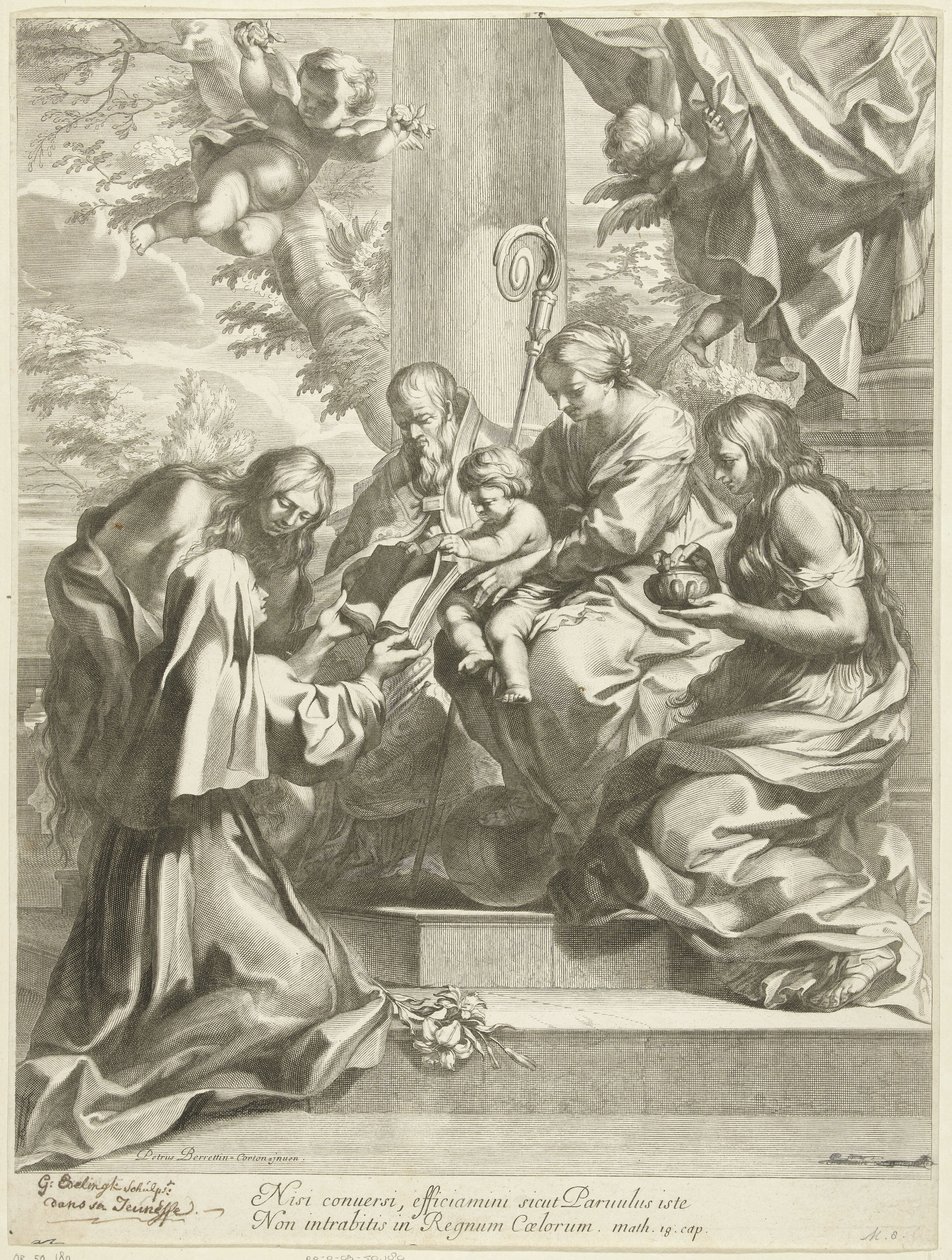Saint Martina ved Marias føtter av Gérard Edelinck