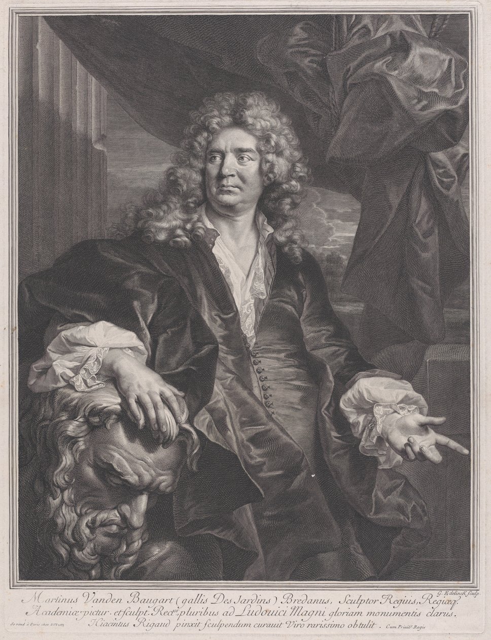 Martin Vanden Bogaert, kalt Desjardins, 1698. av Gérard Edelinck