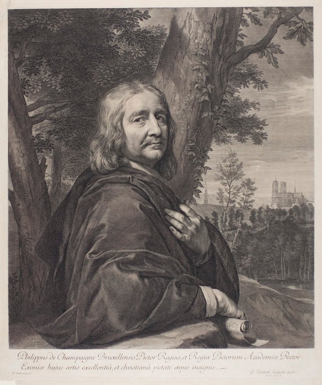 Filip av Champaigne av Gérard Edelinck