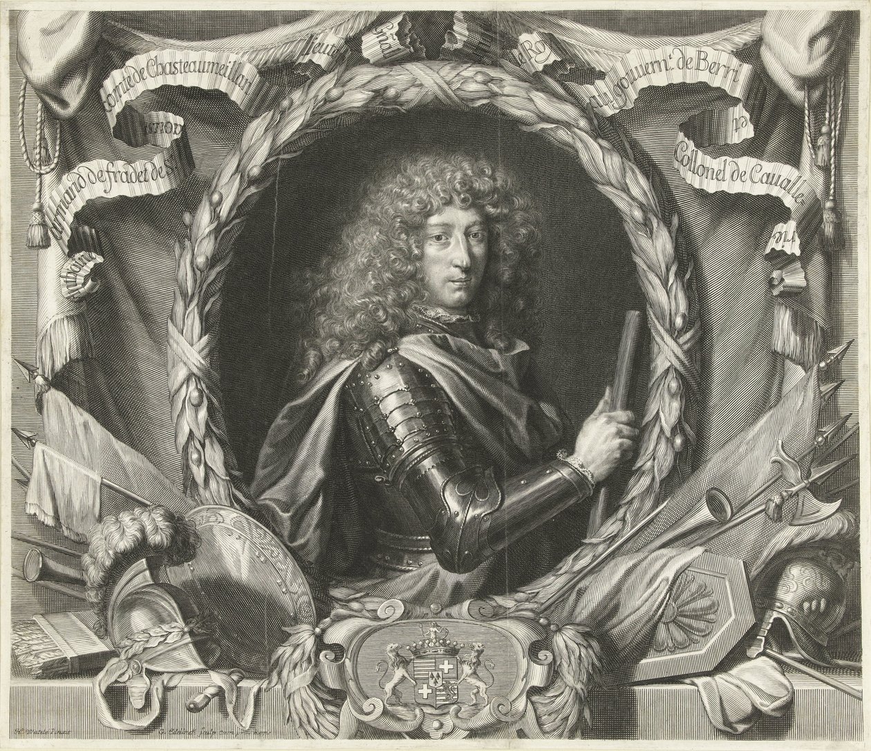 Portrett av Antoine-Armand de Fradet de Saint-Aoust av Gérard Edelinck