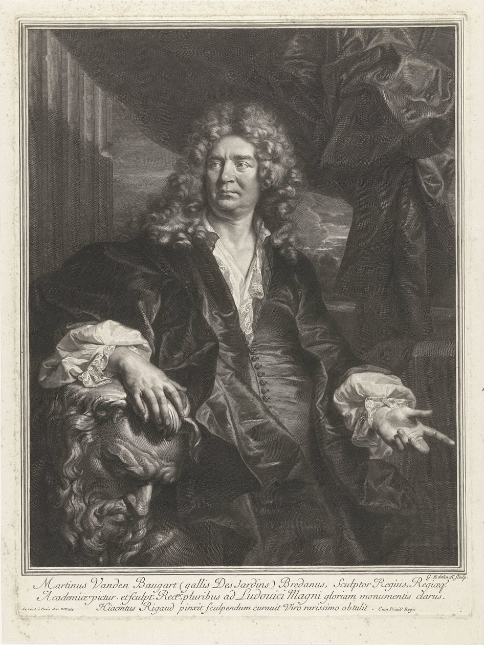 Portrett av Martin Desjardins Martinus Vanden Baugart (tittel på objekt) av Gérard Edelinck