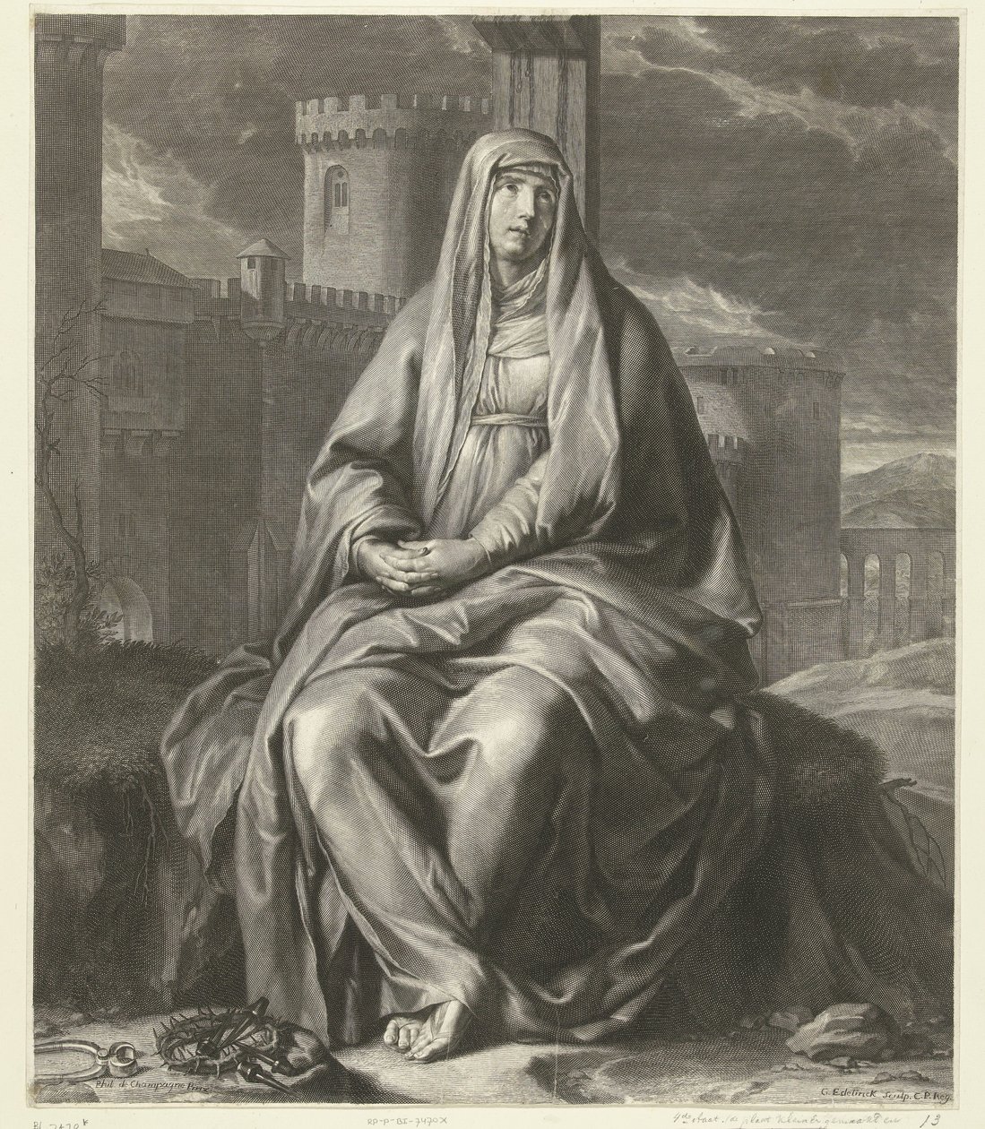 sørgende Mary Mater Dolorosa av Gérard Edelinck
