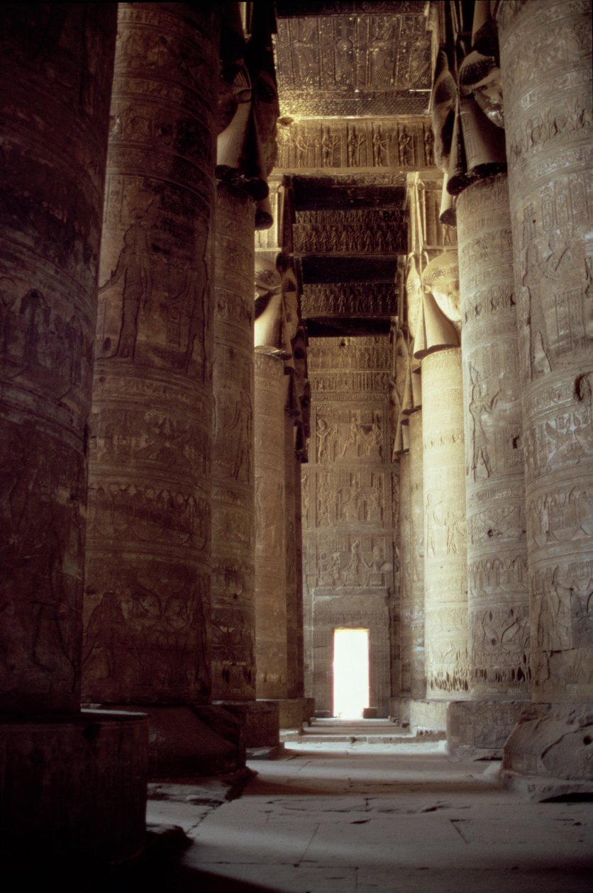 Hathor-hodesøyler i Hypostyle Hall, ca. 125 f.Kr.-60 e.Kr av Greco Roman