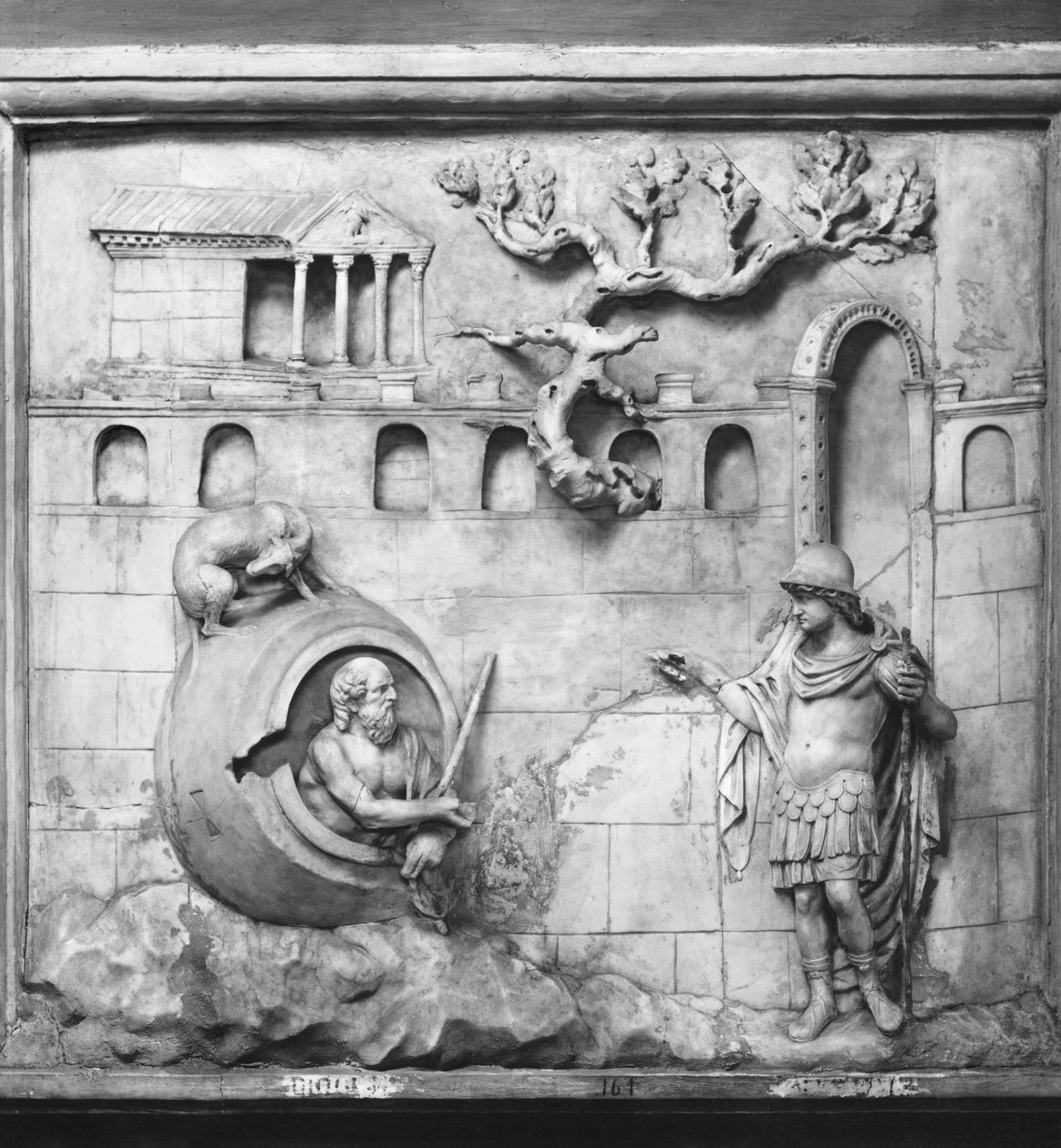 Diogenes og Alexander den store (356-323 f.Kr.) (marmor) av Greco Roman Greco Roman