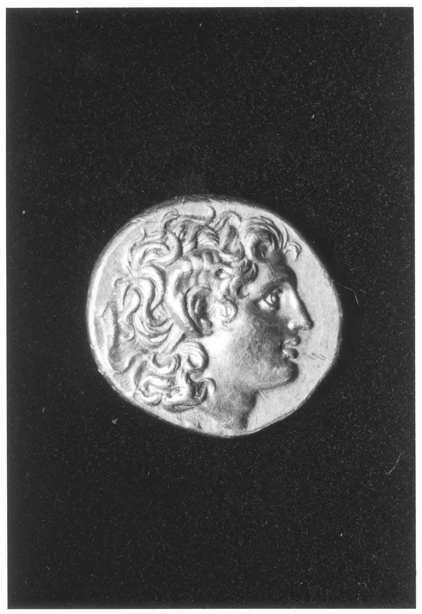 Alexander den store mynt med værhornet til den egyptiske guden Ammon, preget i regjeringen til Lysimachus av Thrakia under den hellenistiske epoken (gull) av Greek