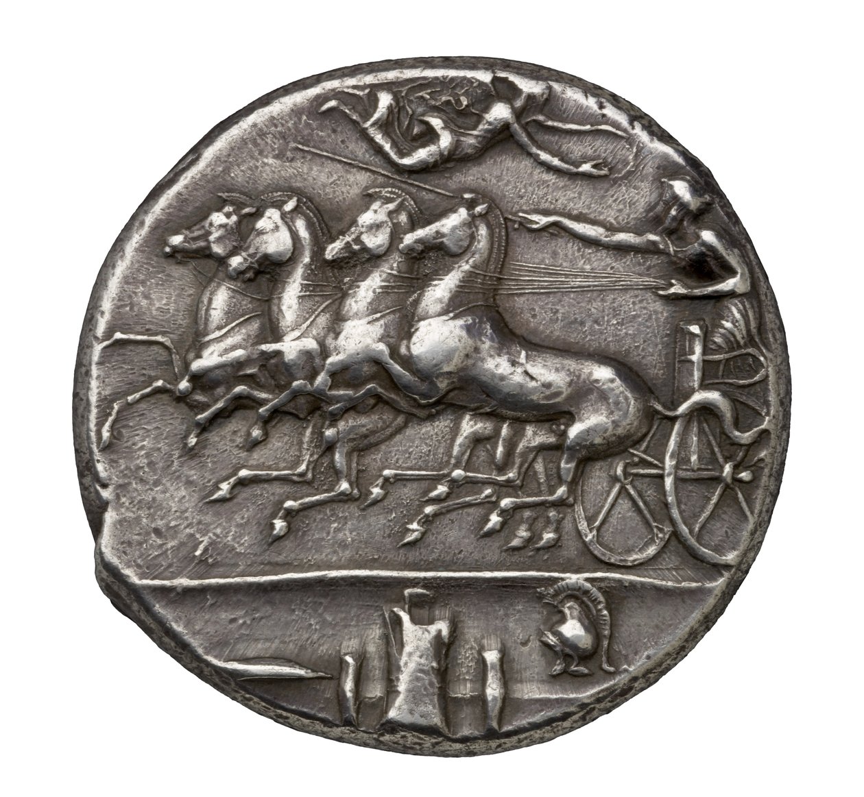 Gammel gresk sølvmynt fra Syracuse, 404-390 f.Kr. (sølv) av Greek
