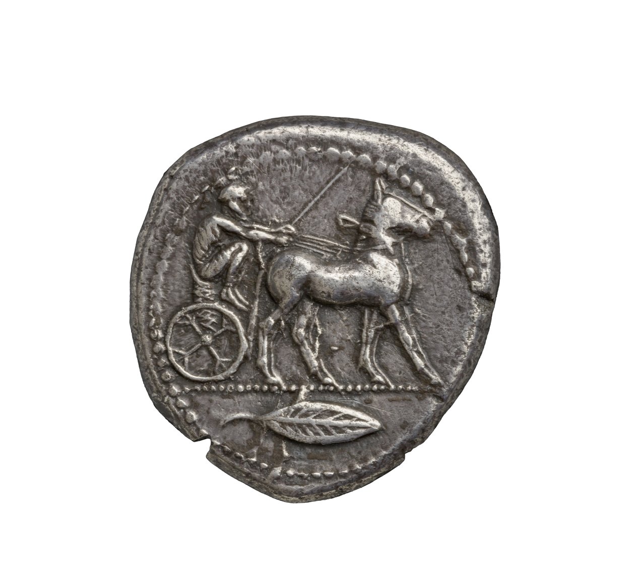 Gammel gresk sølvmynt fra Zankle-Messana, 480 f.Kr. (sølv) av Greek