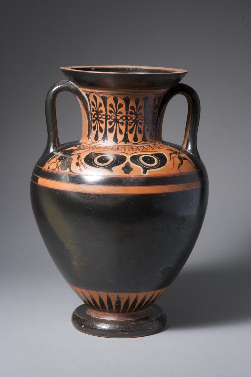 Attic svart figurhals amfora av Greek