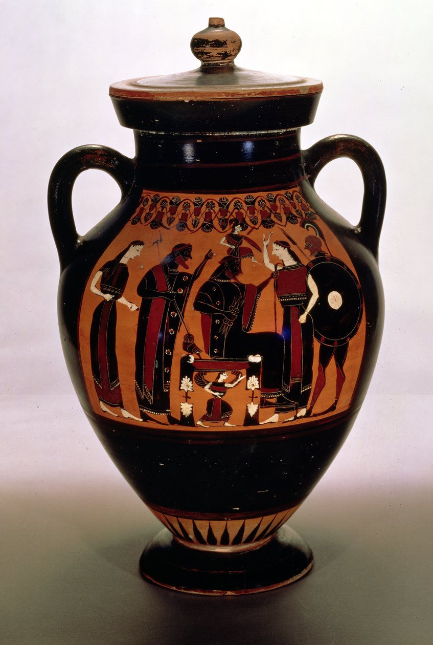 Attisk svart-figur amfora som viser fødselen til Athena (keramikk) av Greek