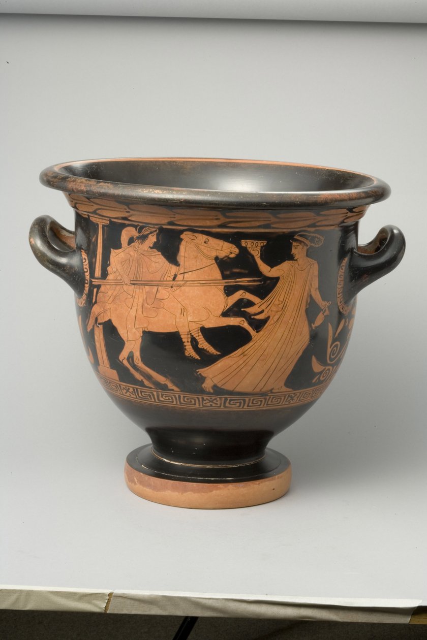 Attic rød figurklokkekrater, ca. 440 f.Kr. (terrakotta) (se 270384 for detaljer) av Greek
