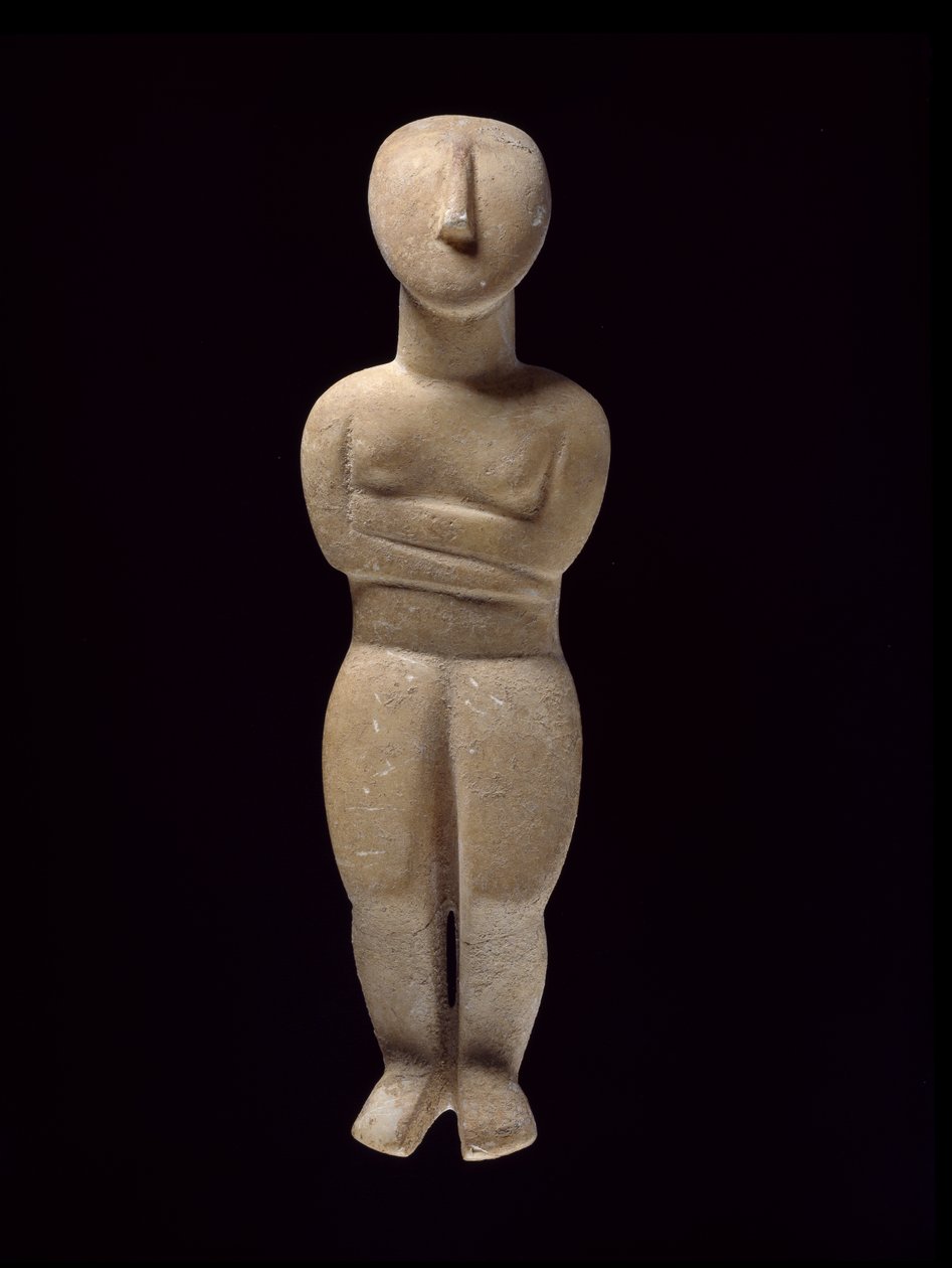 Kykladisk figur, Naxos, ca. 3000–2000 f.Kr. (marmor) av Greek