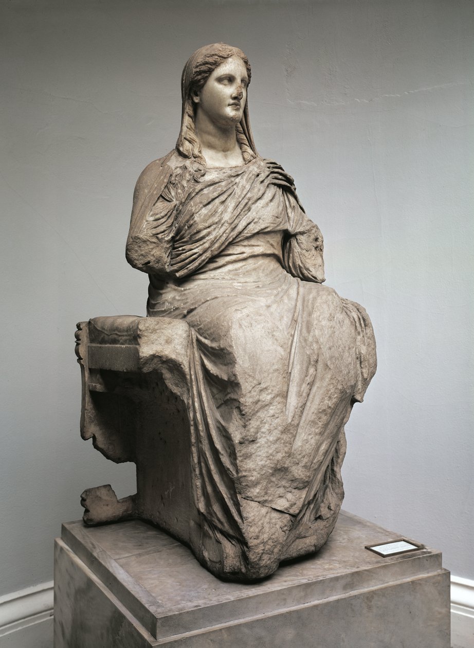 Demeter, statue fra Knidos, Lilleasia, ca. 350 f.Kr. (marmor) av Greek