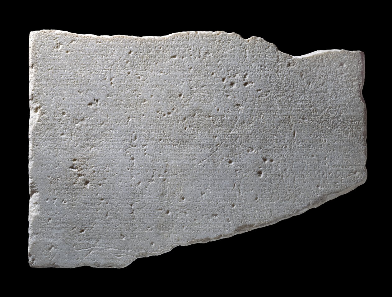 Fragment fra den pariske marmoren, ca. 264 f.Kr. (marmor) av Greek