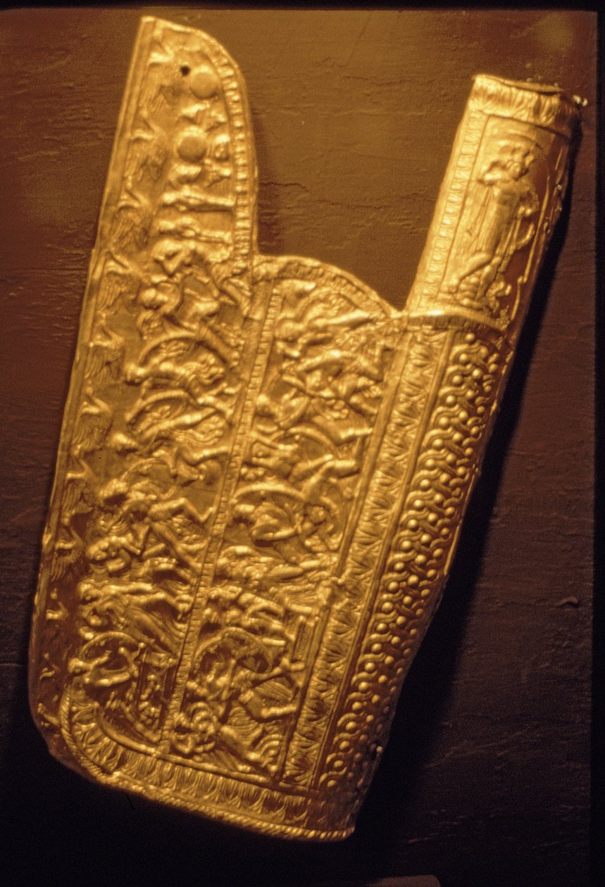 Gold Quiver, fra graven til Filip II (359-336) ved Vergina (gull) av Greek