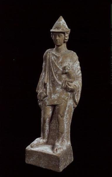 Hermes Kriophoros, Beotian, ca. 450 f.Kr. (leire) av Greek