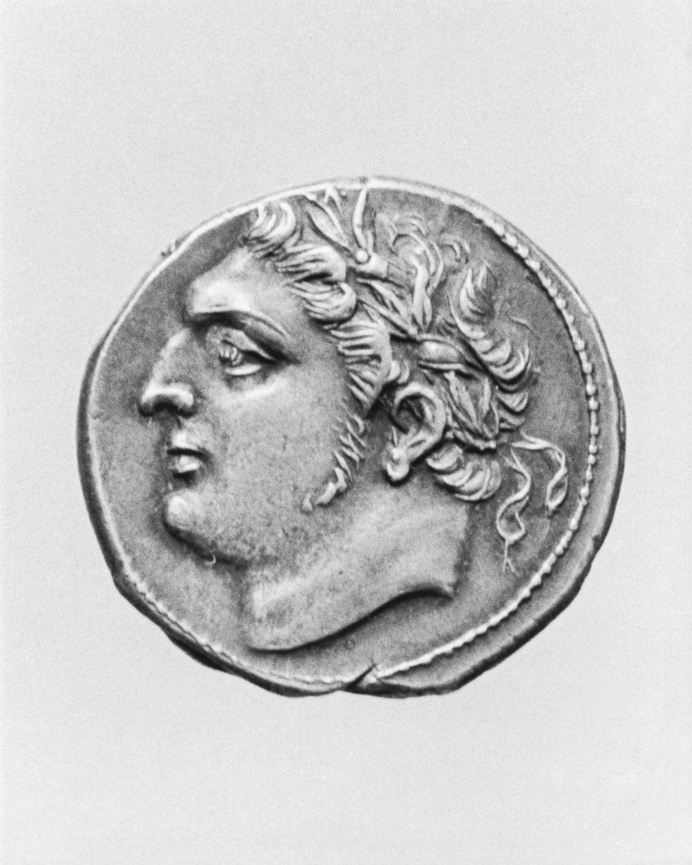 Jugurtha 160-100 f.Kr. konge av Numidia metall bw fotodetalj av 239700 av Greek