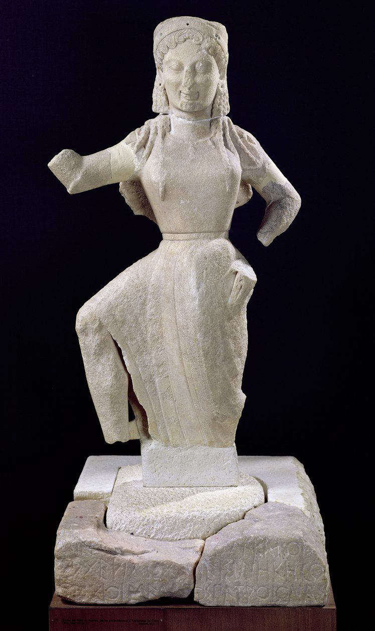 Nike, fra Delos, ca. 550 f.Kr. (marmor) av Greek