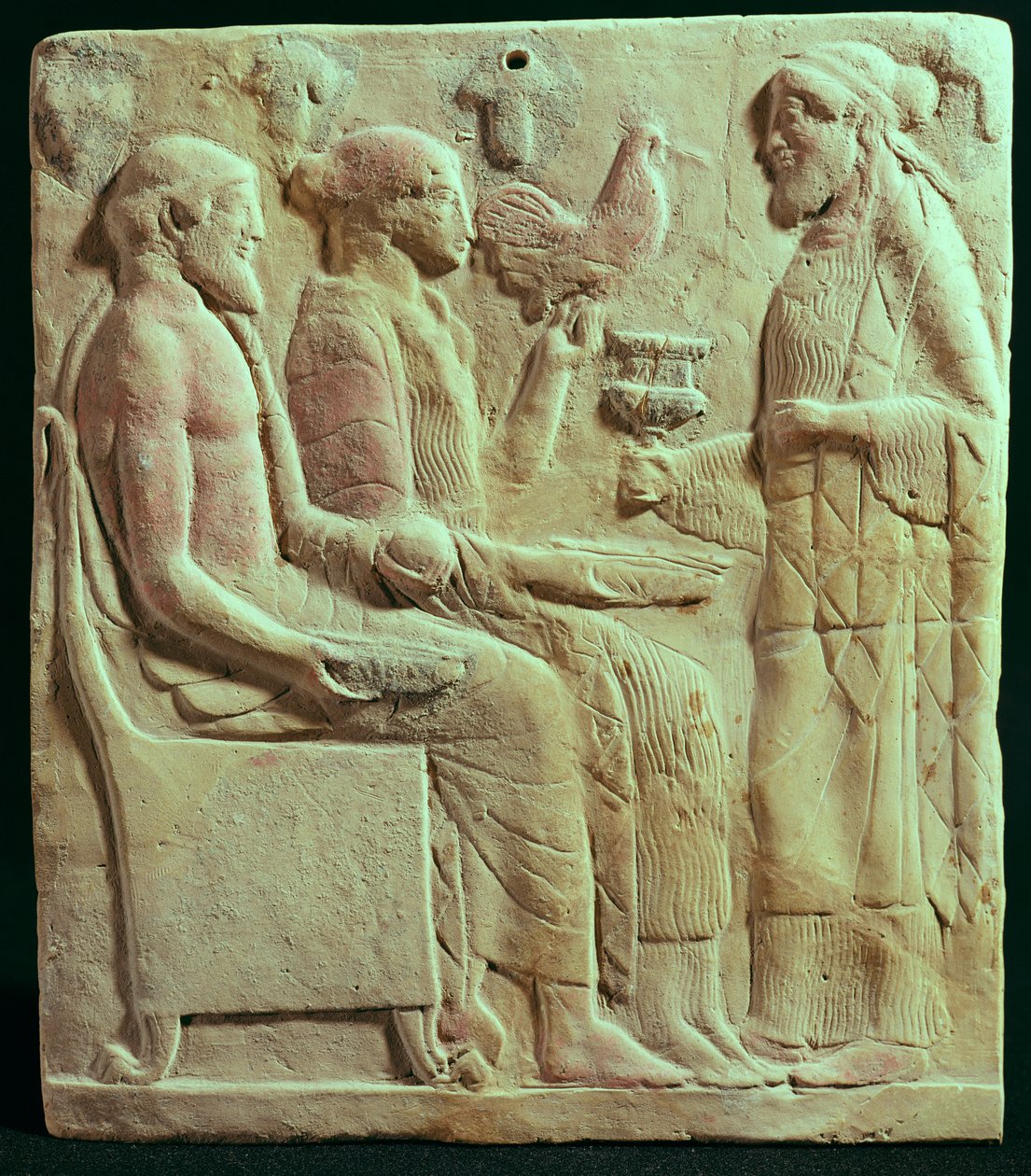 Plakett som viser et offer, ca. 450 f.Kr. (terrakotta) av Greek