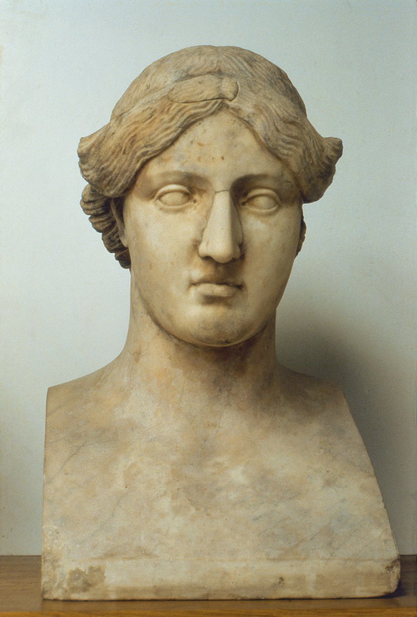 Portrettbyste av Sappho (marmor) av Greek