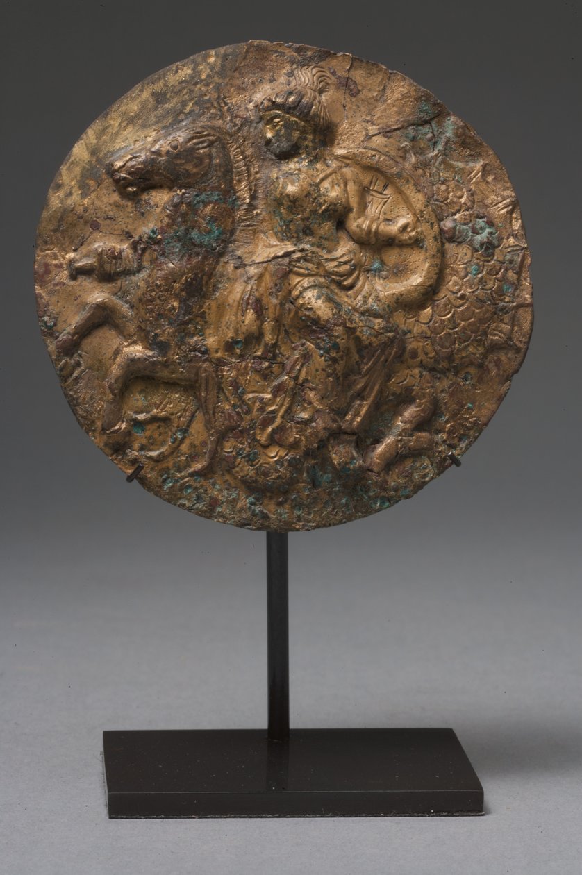 Repousse-applikasjon (bronse) av Greek