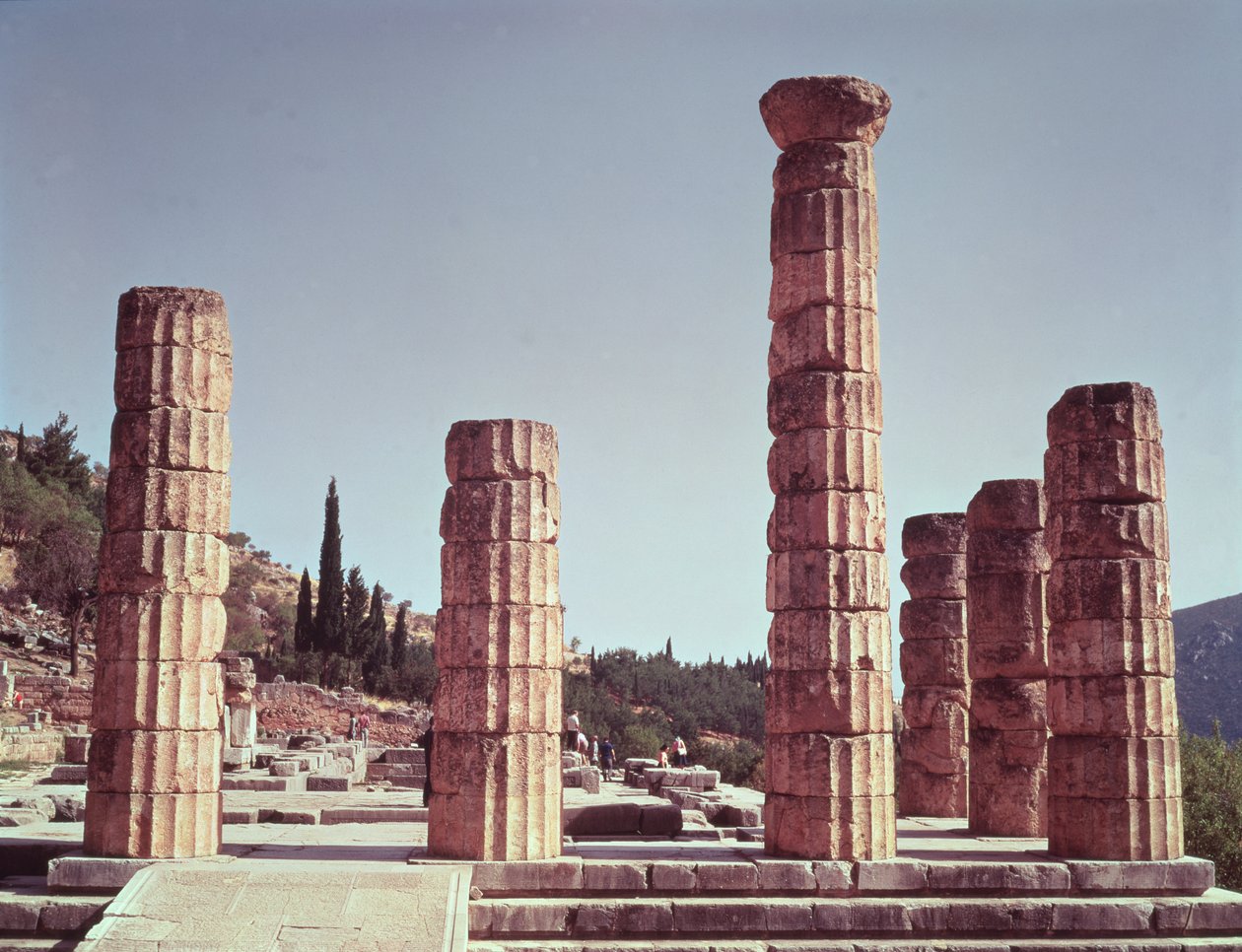 Ruinene av Apollon-tempelet av Greek