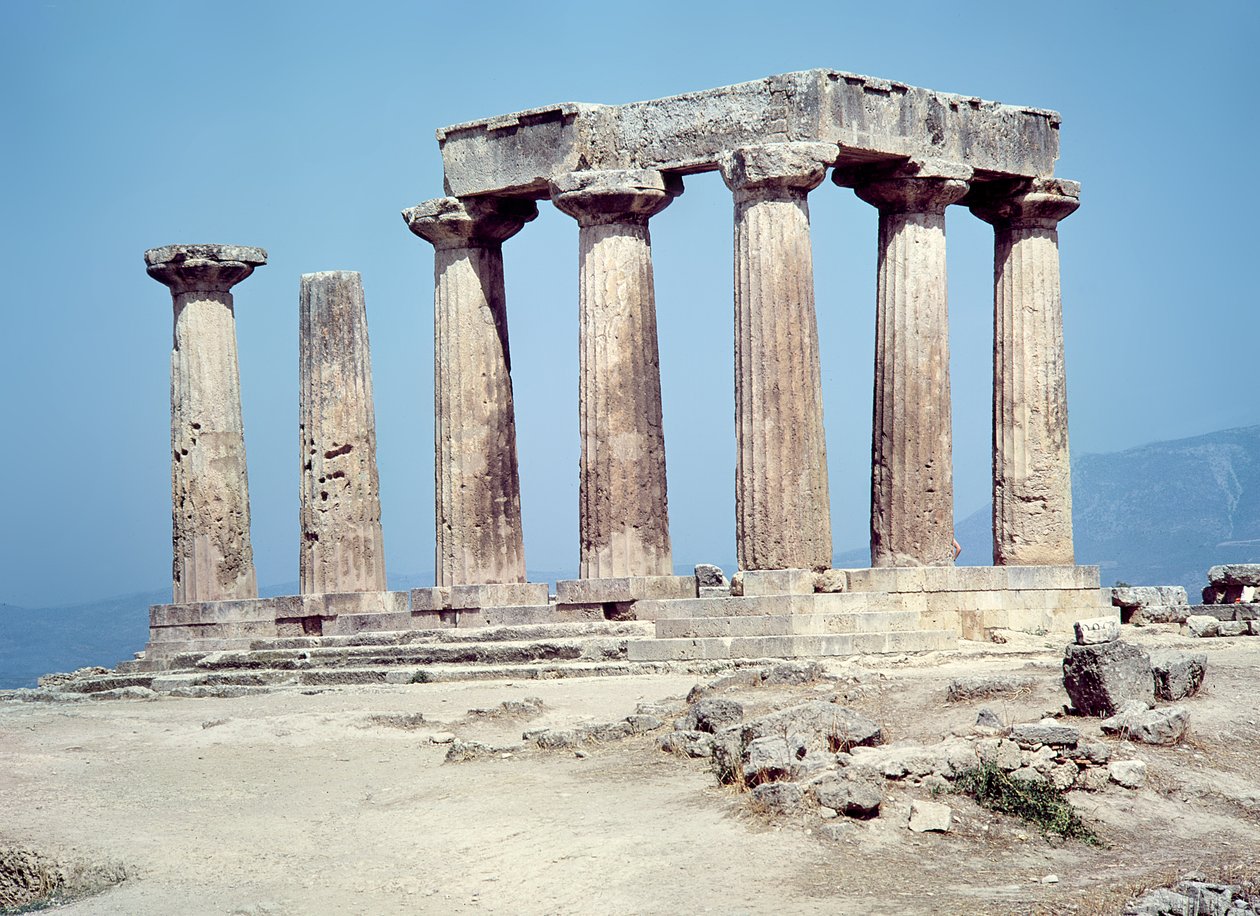 Ruinene av Apollon-tempelet, ca. 550 f.Kr av Greek