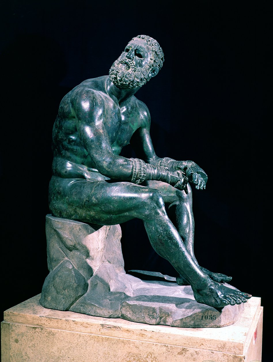 Sittende bokser (bronse) av Greek