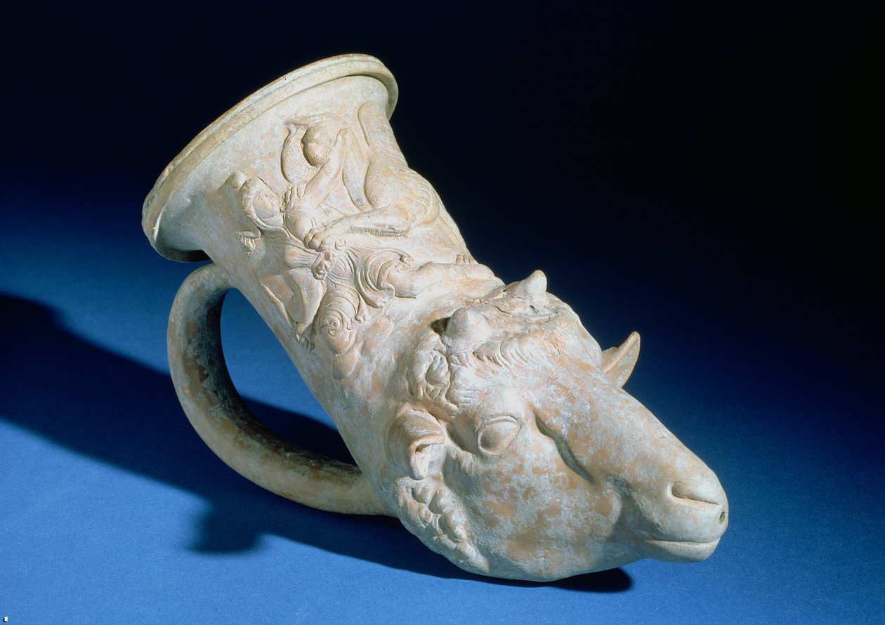 Sauehode rhyton (keramikk) av Greek