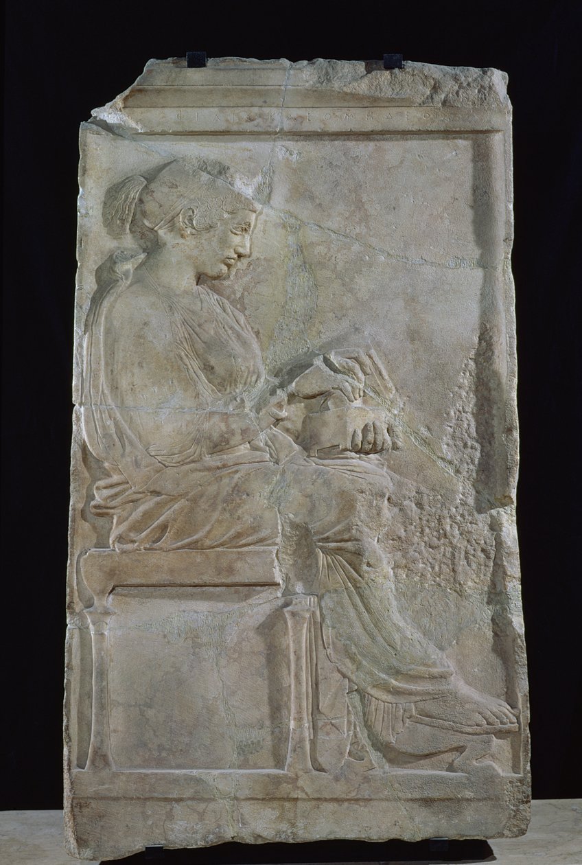 Stele of Philis, datter av Cleomenes, konge av Sparta (marmor) av Greek