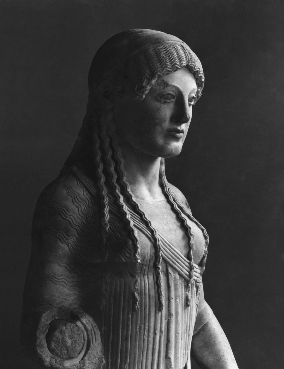 Euthydikos Kore, fra Akropolis, ca. 490 f.Kr. (marmor) av Greek