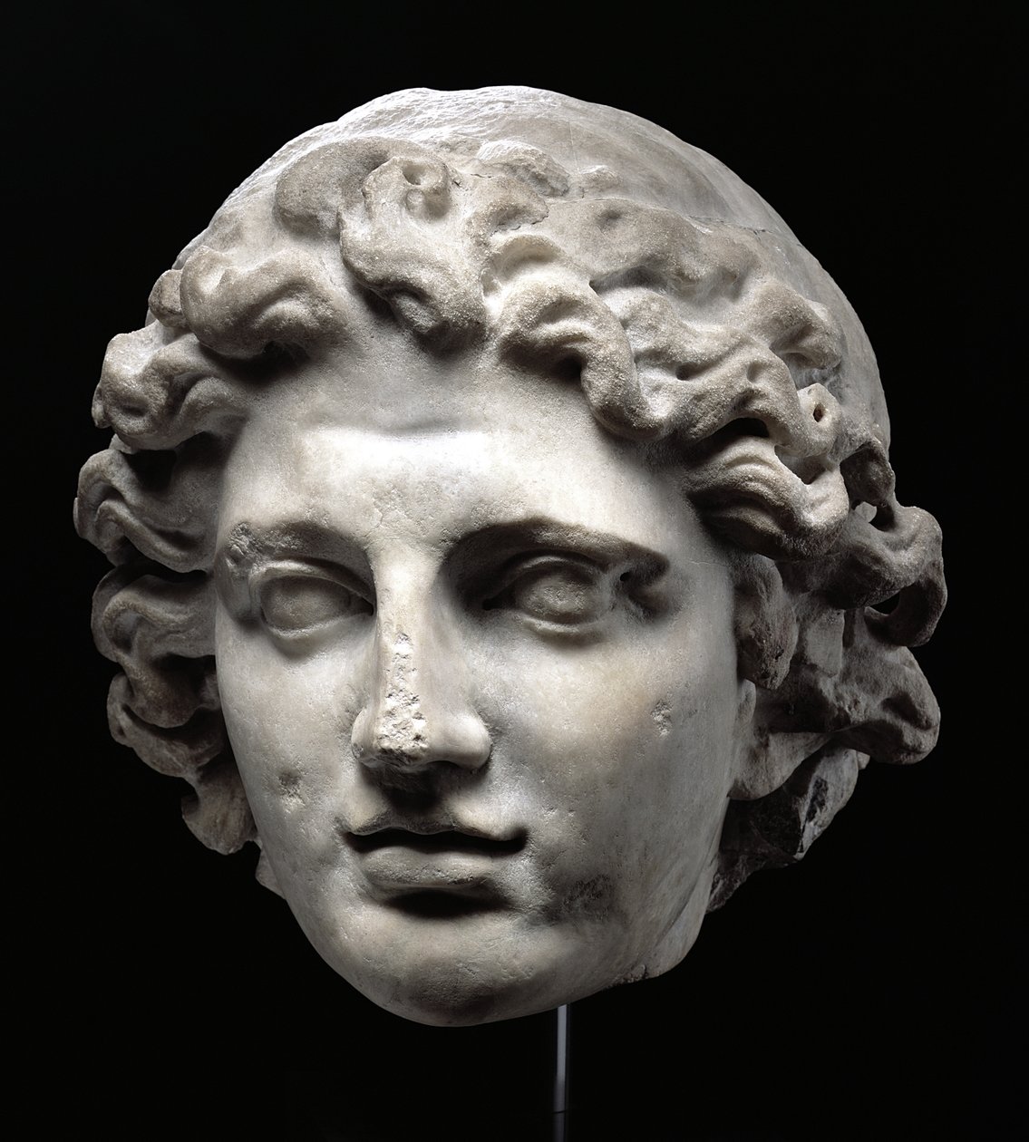 Kolossalt overhode for Alexander den store (356–323 f.Kr.) (marmor) av Greek
