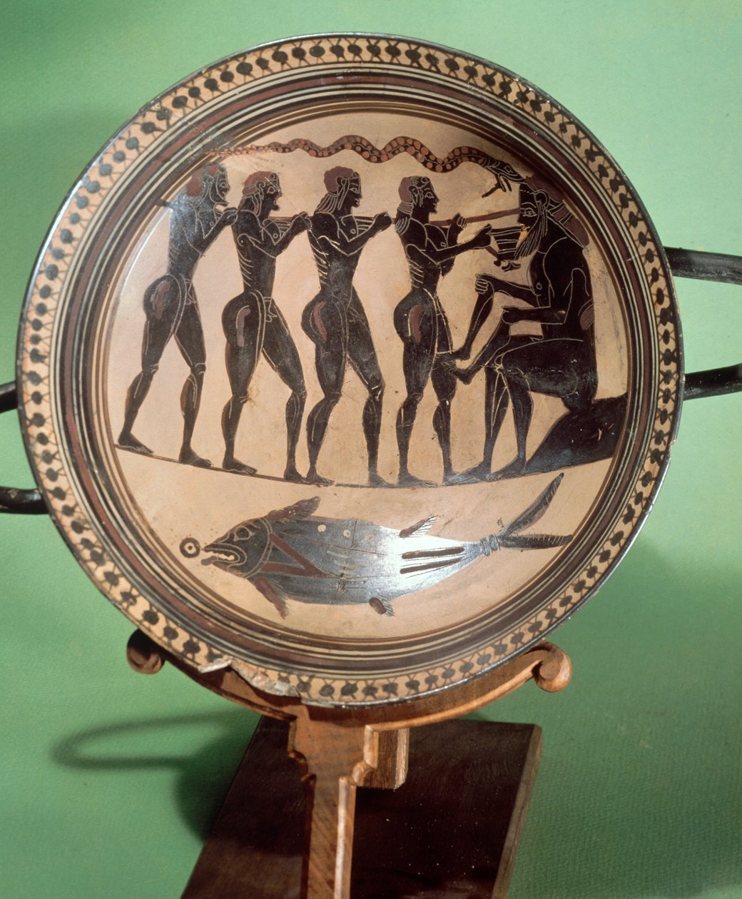 Beger som viser Ulysses blendende Polyphemus, keramikk med svarte figurer, gresk sivilisasjon, 6. århundre f.Kr. av Greek
