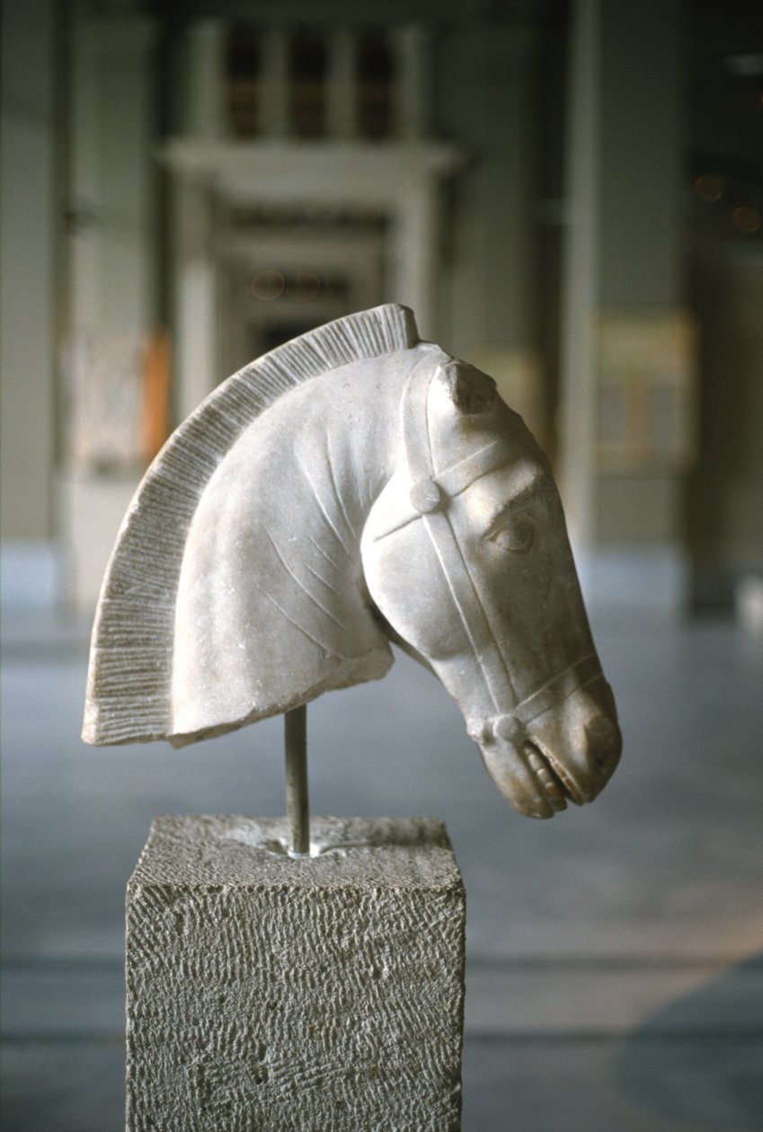 Hodet til en hest (marmor) av Greek