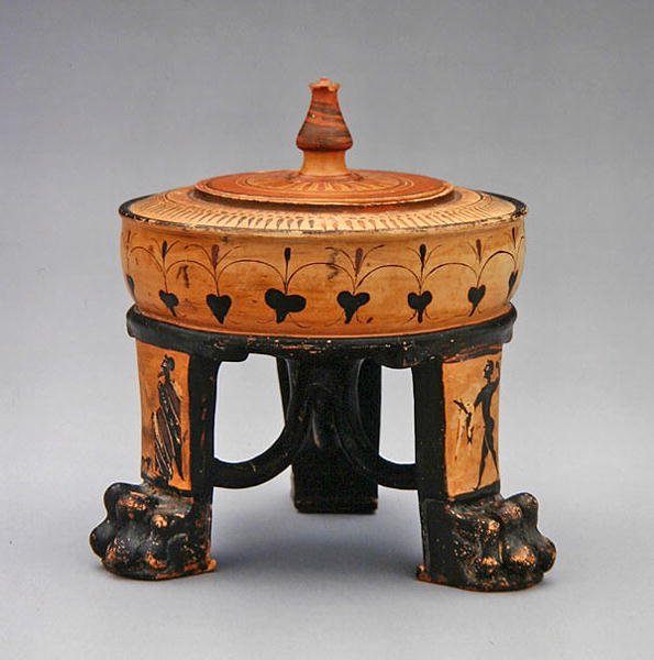 Tripod Exaleiptron, Boeotian School, ca. 500 f.Kr. (keramikk) av Greek
