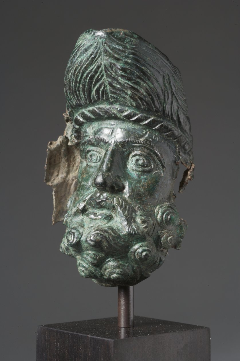 Fartøystut i form av hodet til Herakles (bronse) av Greek