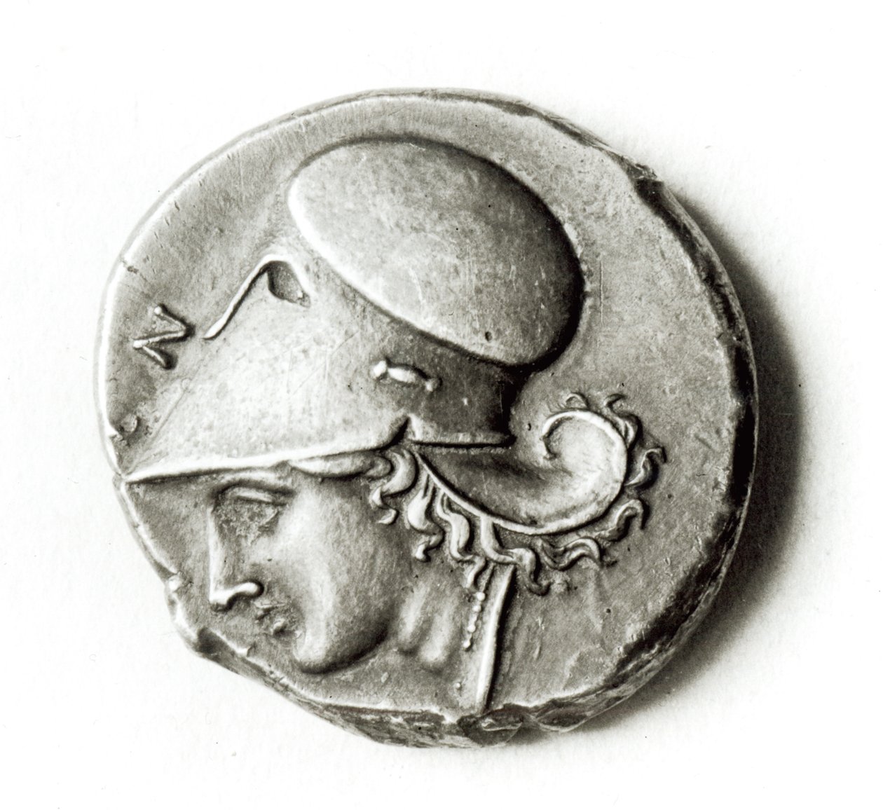 Didrakma fra Herakles: forside som viser Athena (metall) av Greek School