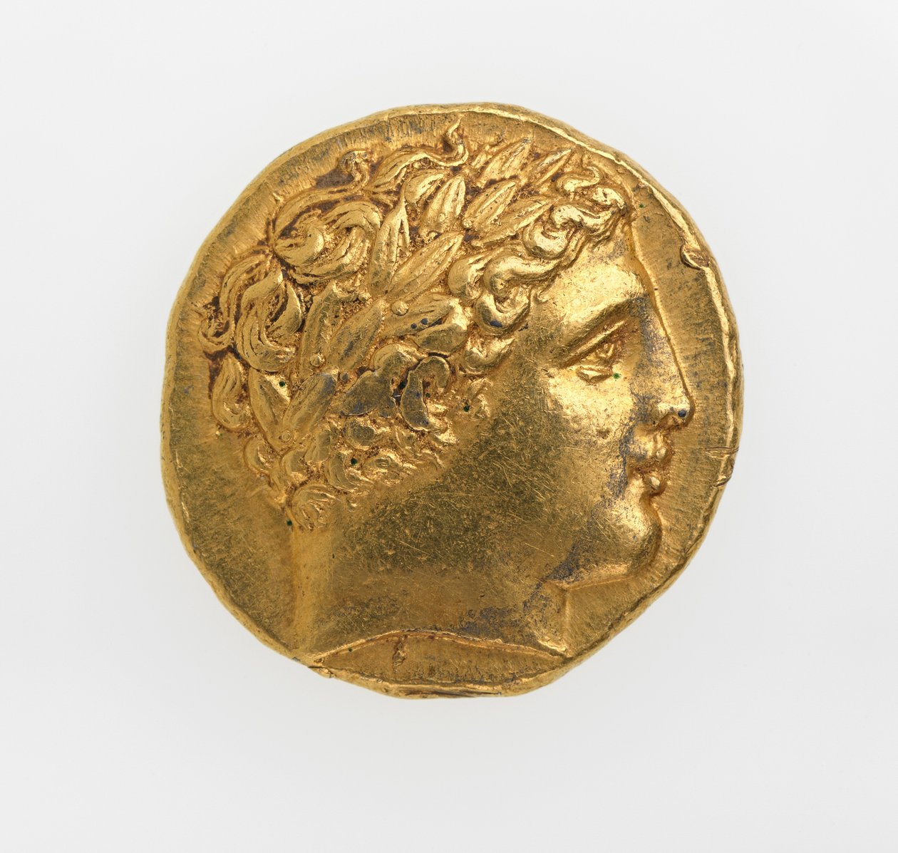 Forsiden av en stater av Filip II av Makedonia, 359–336 f.Kr. (gull) av Greek School