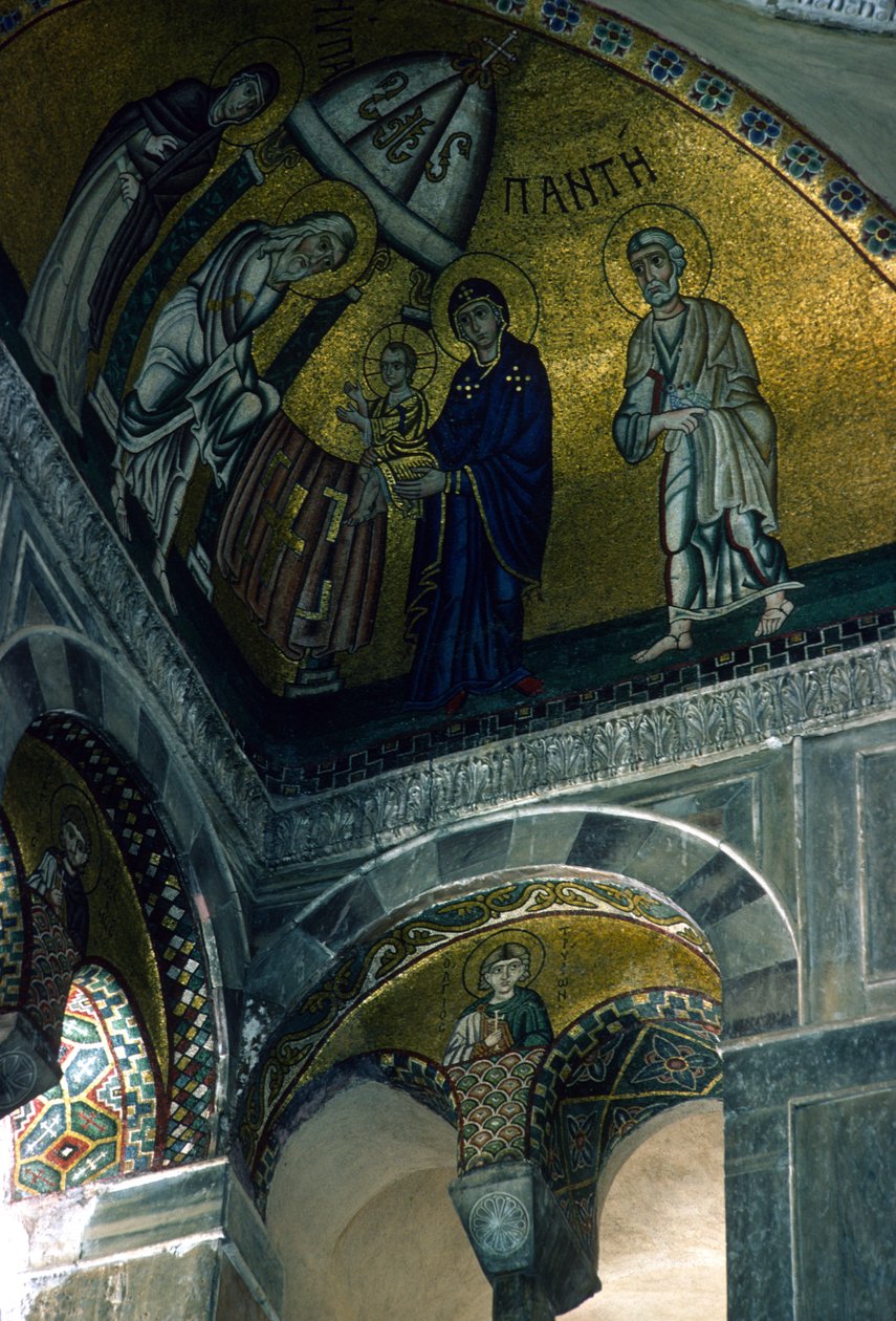 Presentasjon i tempelet, mosaikk fra Katholikon (mosaikk) av Greek School