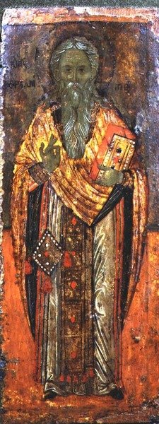 St. Charalambos, ikon, fra Kastoria (tempera på panel) av Greek School