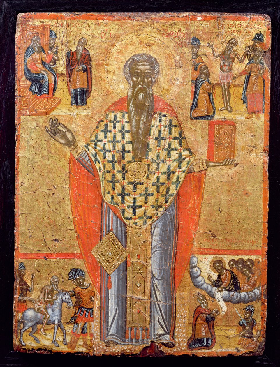 St. Charalambos, ikon, fra Makedonia, sent på 1500-tallet (tempera på panel) av Greek School
