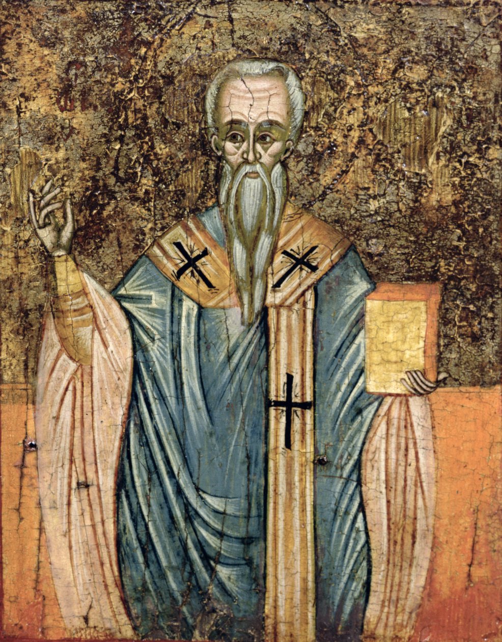 St. Cyril av Alexandria (ca. 376-444), ikon (tempera på panel) av Greek School