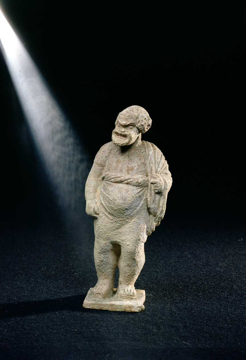 Statuett av en komisk skuespiller, fra Tanagra, Boeotia av Greek School