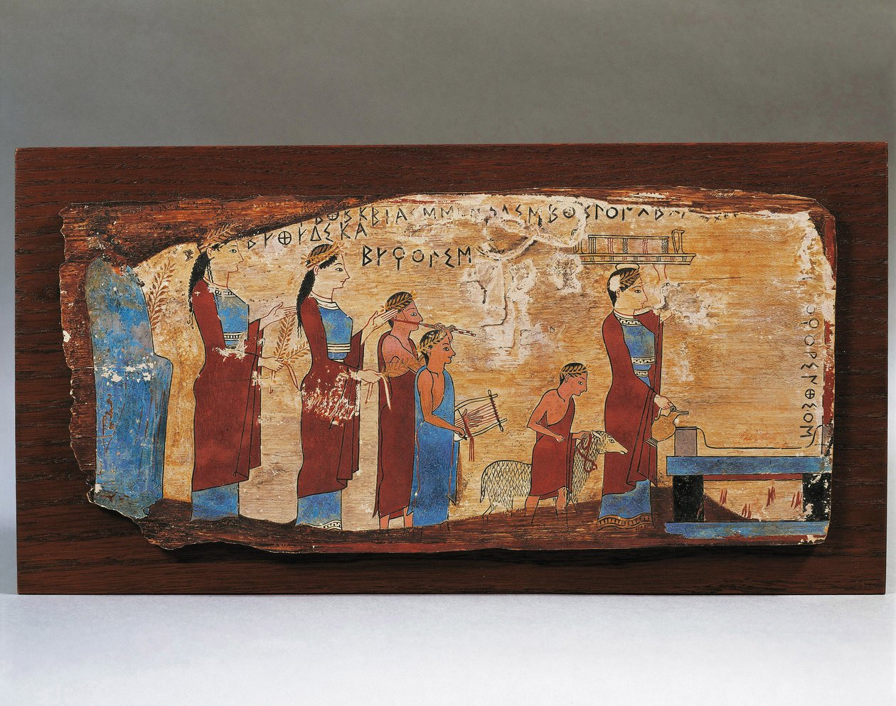 Votivpanel fra Pitsa-hulen, 540-530 f.Kr av Greek School